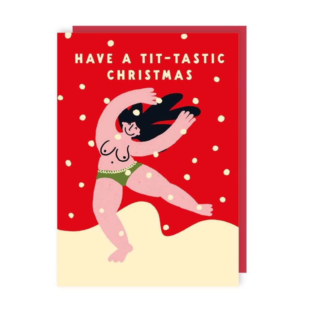 Tit-tastic Christmas Card - Funny - Feminism - Feminist - Boobs - Naked -  Celebrations - Festive