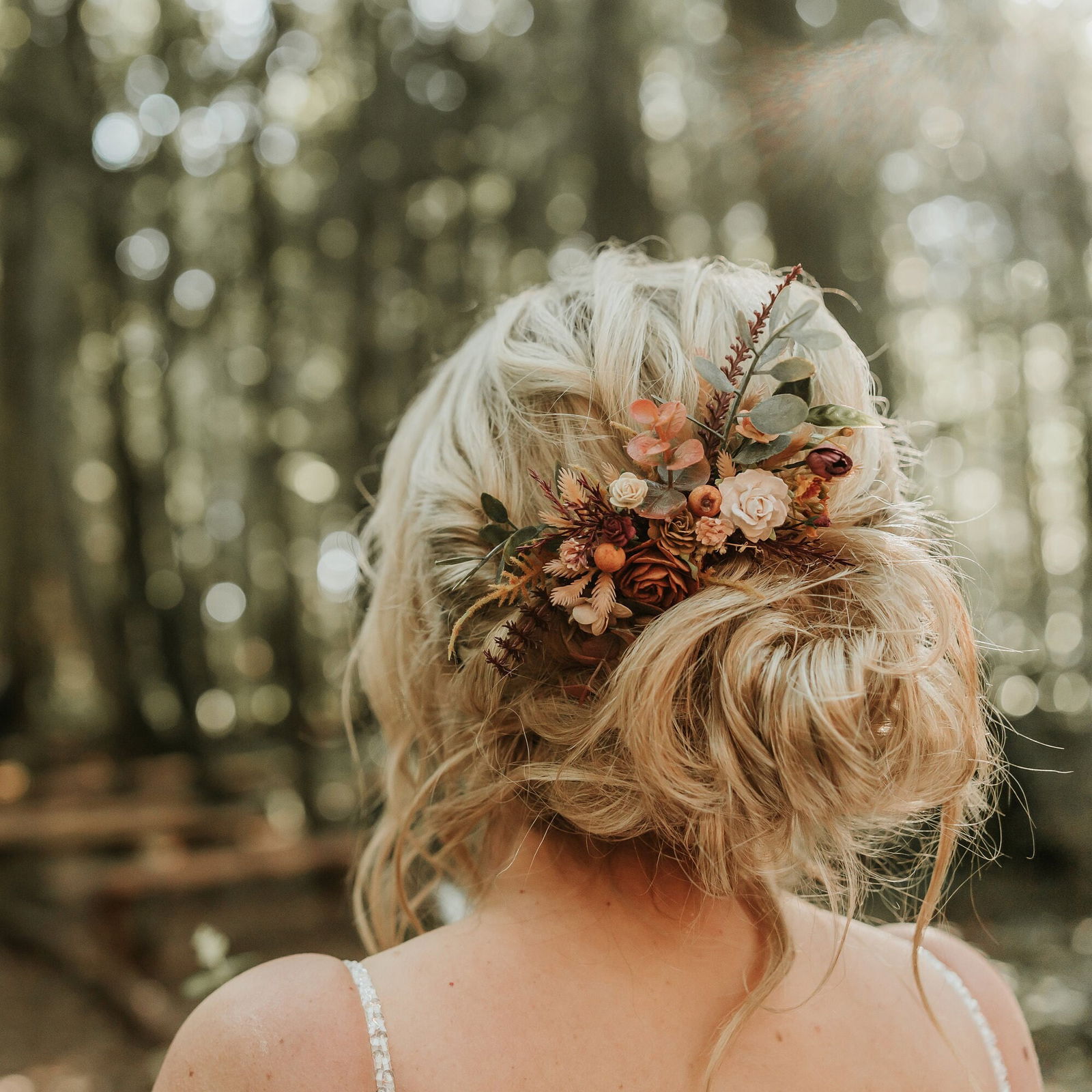Boho Bridal Hair Accessories Autumnal Flower Wedding Hair Piece