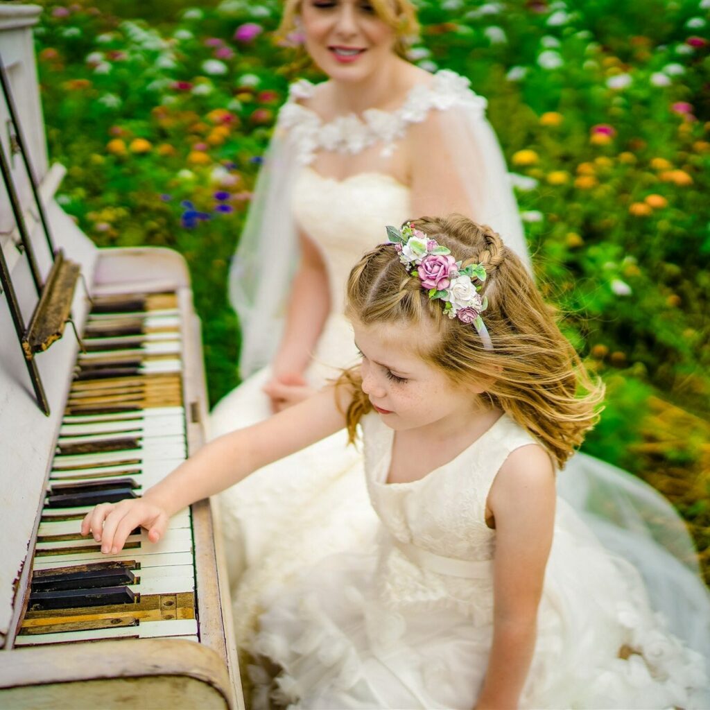 Dusty Pink and White Floral Head Band Bridesmaid Head Band