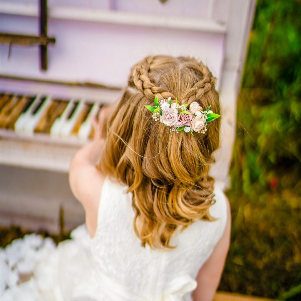 Dusty Rose and Blush Pink Hair Clip Bridesmaid Hair Clip